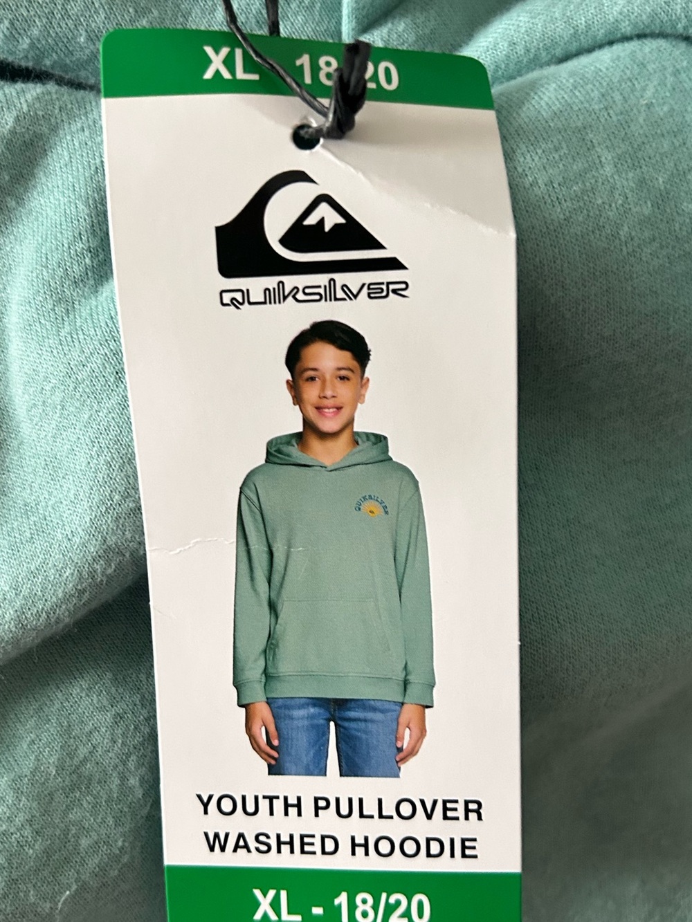 Quiksilver Youth Pullover Hoodie - Sage Green